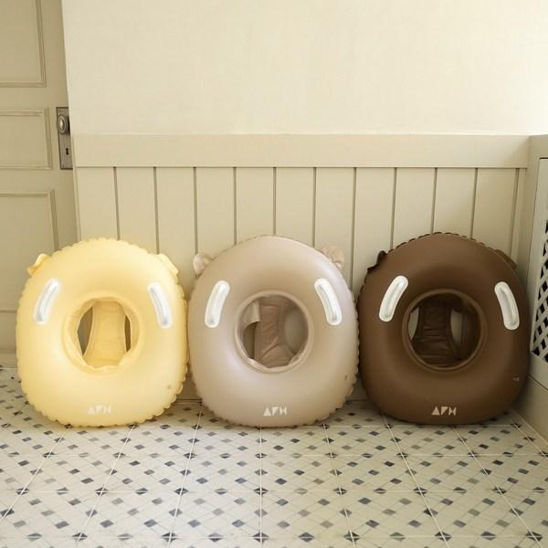 All for Home Donut Emotional Baby Tube KC Certified Cushion Walker, Lemon Cream, 1 Piece, Korean Water Fun Items