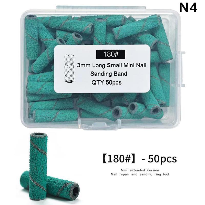 20Mm Long Sanding Bands,Nail Art Grinding Sanding Bands With Bit Nail Art Removal Sand Bands Nail Grinding Tool #120/#180/#240