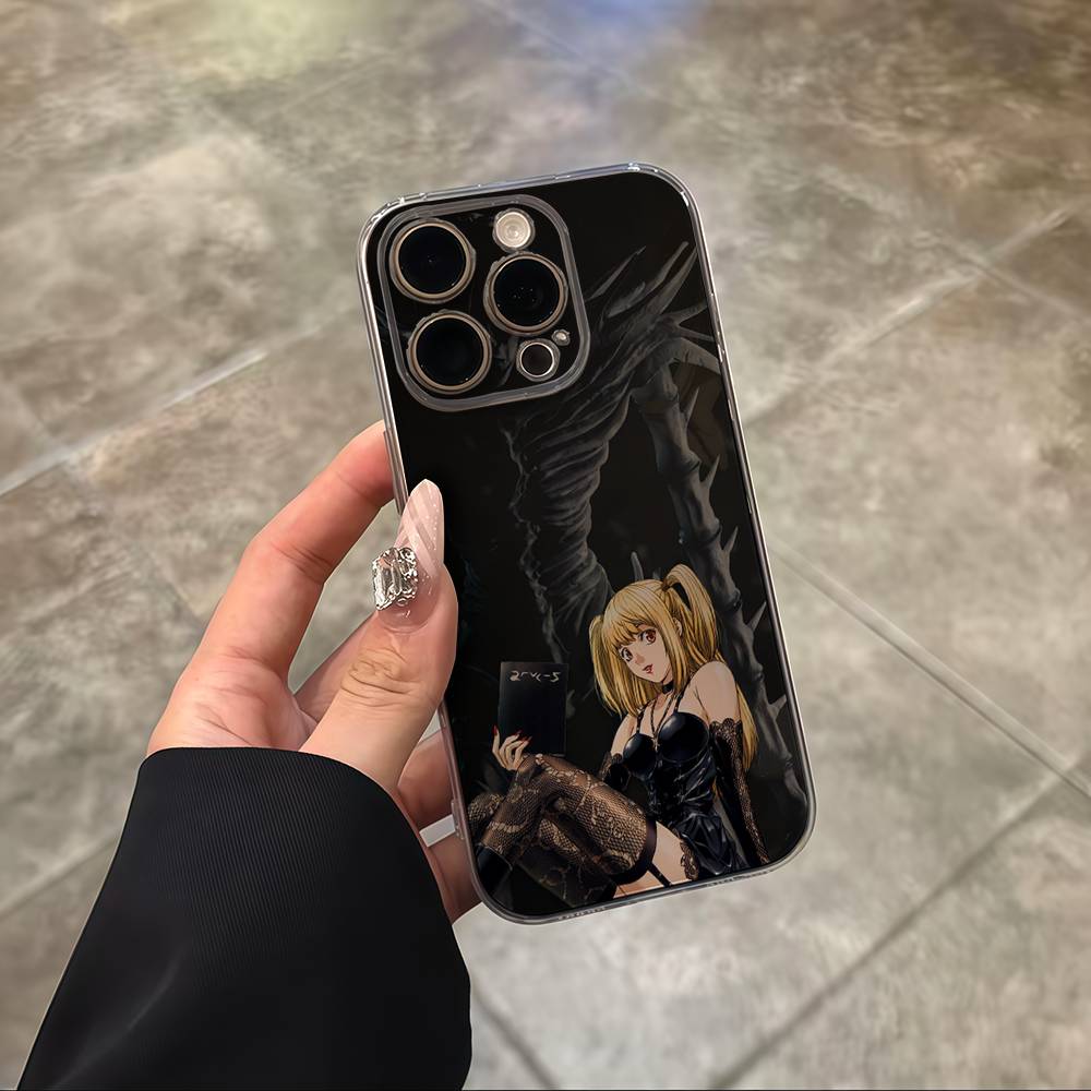 Misa D-Death N-Note Phone Case For iPhone 17 15 14 13 11 12 16 Pro Max Plus Mini Transparent Silicone Soft Funda