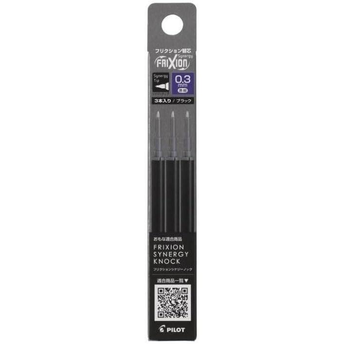 Pilot Friction Synergy стержень для ручки-кнопочки 0.3 мм набор из 3 штук черный набор из 3 штук