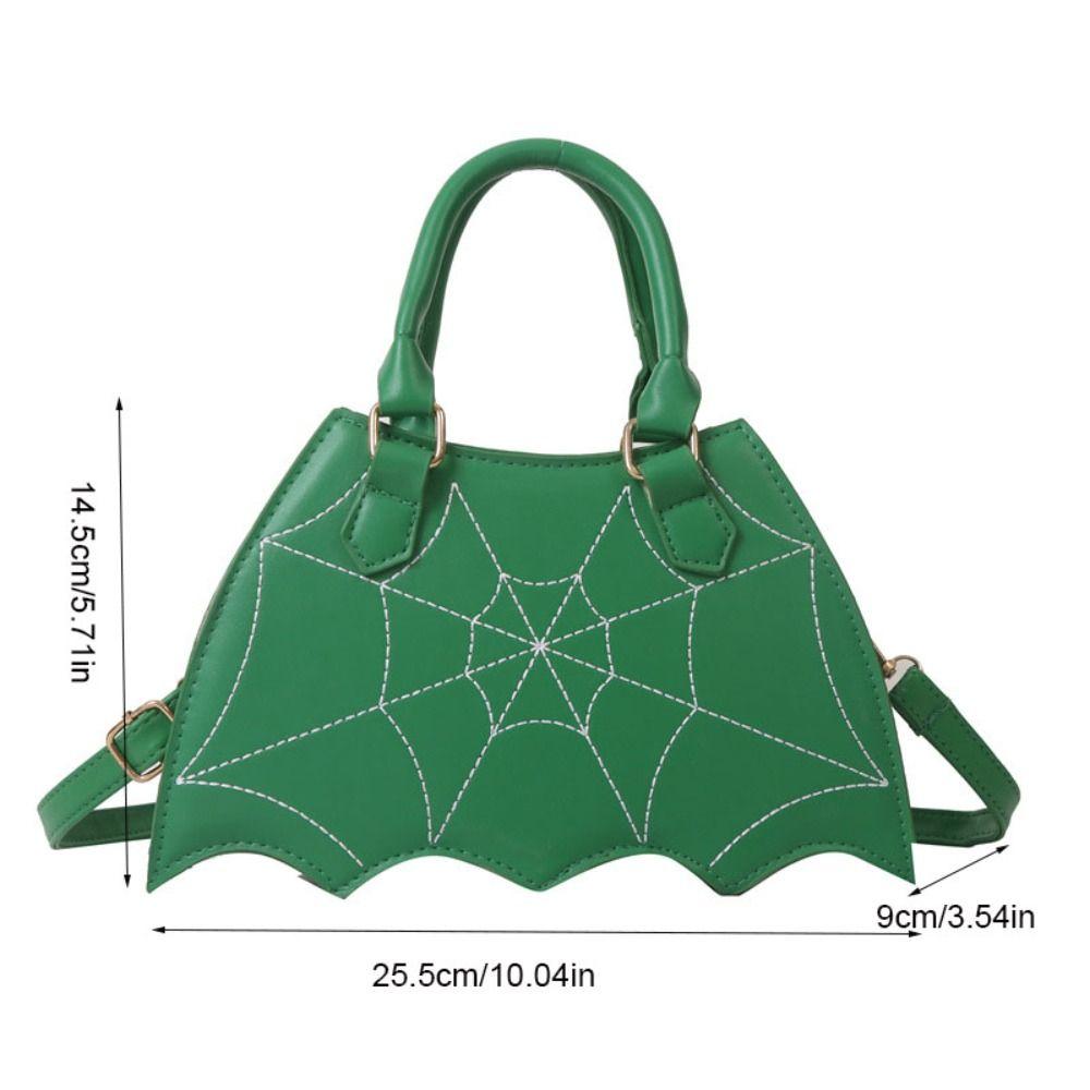 Harajuku Spider Web Shoulder Bag PU Leather Halloween Crossbody Bag Creative Halloween Bag Ladies
