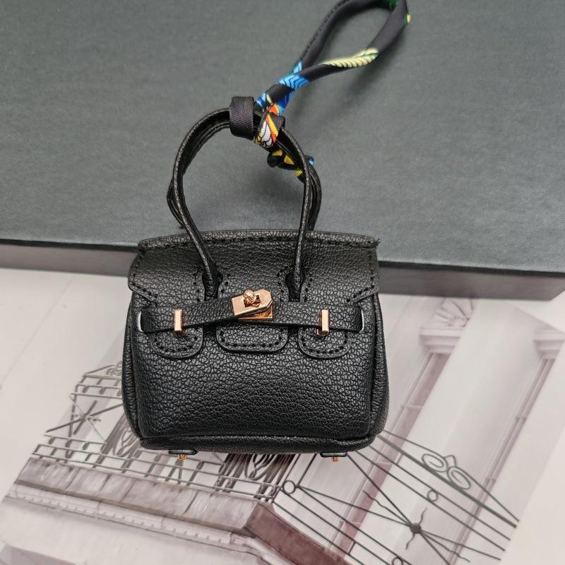 New Style Mini Cowhide Bag Accessories High-Grade Wallet Headphone Bag Pendant Car Key Chain Pendant Expansion
