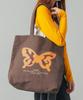 Spray Butterfly Print Tote Bag One Size [X-girl] (105244053002) Brown,