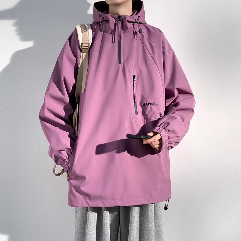 Hooded Jacket Men's Spring and Autumn New Casual Work Jacket Waterproof Jacket