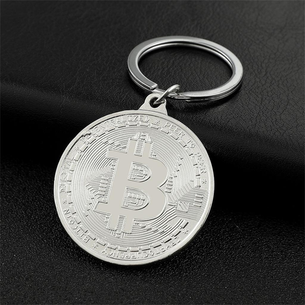 Bitcoins Keyring Stylish Metal Key Chain Decorative Collectors Item Ideal Gift For Cryptocurrency Supporters