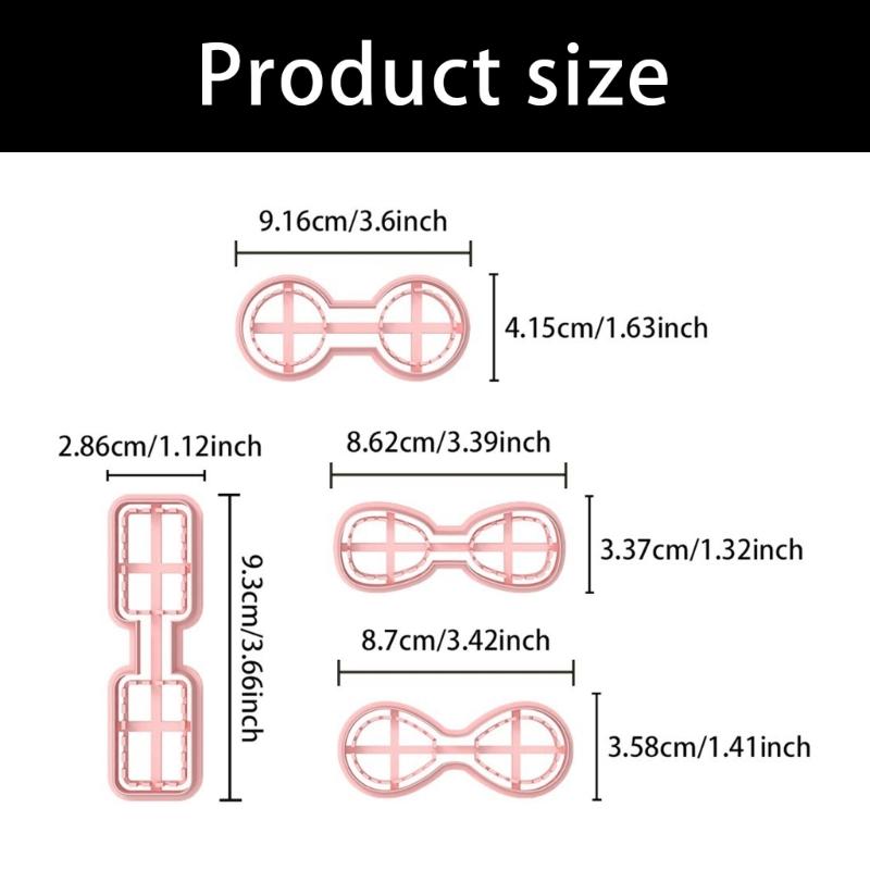 Pack of 4 Plastic Keychain Molds for Polymer Clay Crafting Handmade Jewelry Tool for Family Handmade Projects