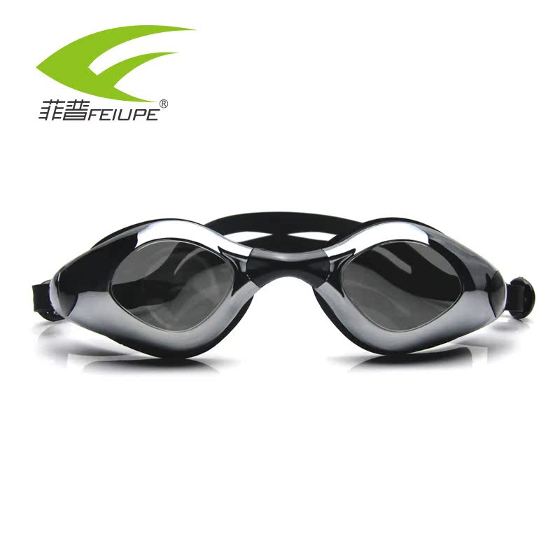 Waterproof and anti-fog high-definition swimming goggles Waterproof and anti-fog Electroplated swimming goggles Large-frame swimming goggles for both чёрный