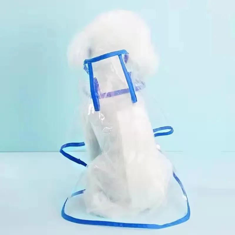 Haustier Hund Welpen Transparente Regenbekleidung Regenmantel Haustier Mit Kapuze Wasserdichte Jacke Kleidung Weiche PVC Kleine Hunde Regenmantel Welpen Regen Poncho