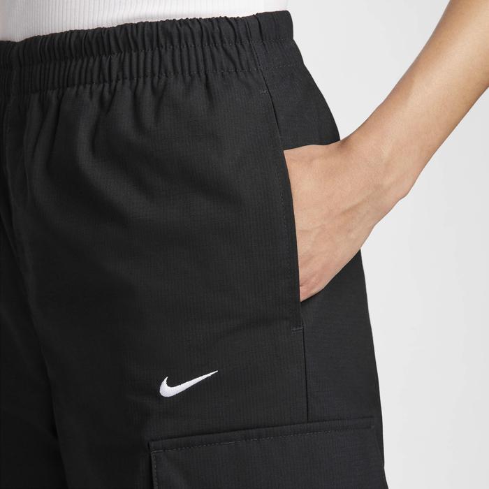 Nike Logo Embroidered Elastic Fit Loose Cargo Pants Women Pants Black FV7643-010