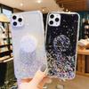 Star glitter Epoxy is suitable for Apple 13 mobile phone pro max iPhone12 mobile phone case 14-color female bracket.