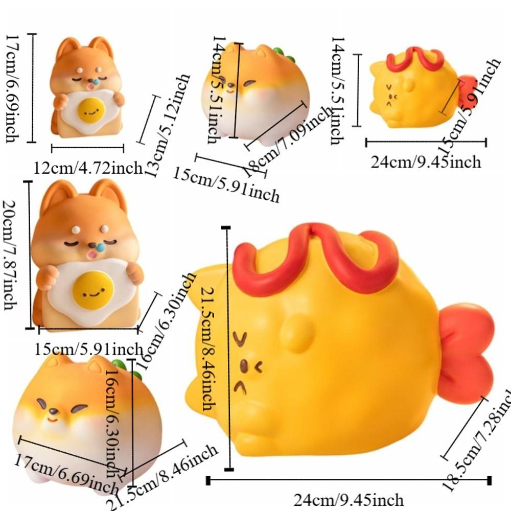 Resistant Fall Cartoon Dog Money Box Vinyl Saving Box Animal Figurines Money Boxes  Children Use