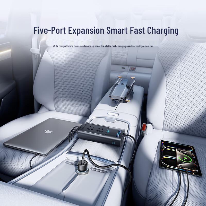 Baseus Smart Temp Control Car Power Inverter Charger