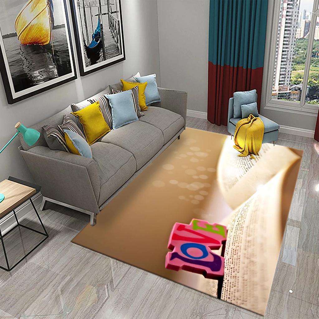 3D Letter Art Carpet Kitchen Bathroom Entrance Door Anti-Slip Mat Carpet Doormat Living Room Bedroom Home Decor Floor Mats Rug