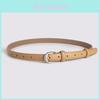 Minimalist Women Faux Leather Belt For Work Office With Round Buckle For Casual Wear