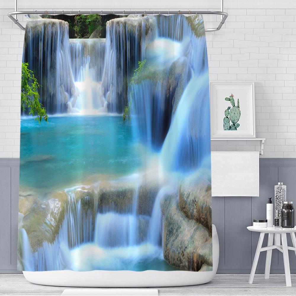 

JINRUN утолщенная водонепроницаемая занавеска для ванной комнаты, устойчивая к плесени, занавеска для душа, занавеска для душевой перегородки, занавеска для душа, занавеска для ванной комнаты, бесплатная перфорация 120*180CM