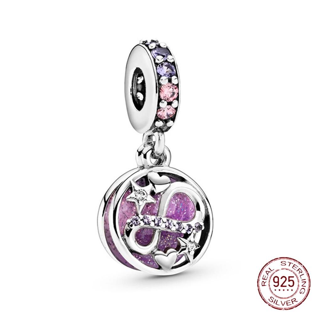 Charm din Argint Sterling S925, Pandantiv Floare Margaretă, 9 Modele, Zircon, Lanț de Siguranță, Mărgele Charmuri, Potrivit pentru Brățări Originale, Pandantiv DIY