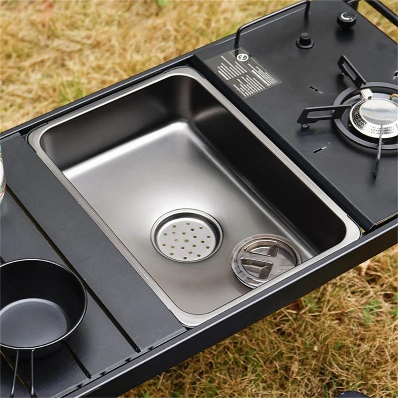 Dishwashing Sink Stainless Steels Wash Basin Picnics Wash Hand Washing Tank Outdoor Camping Kitchen Supply Easy To Use