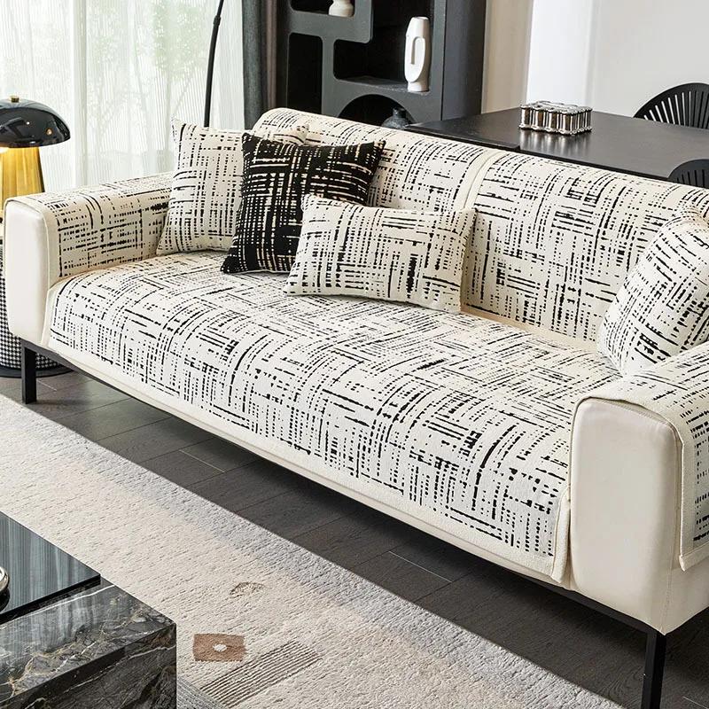 Little Fragrant Style Chenille Sofa Towel Four All season Universal  New Sofa Cushion And Anti Slip Cover Cloth Towel Cover