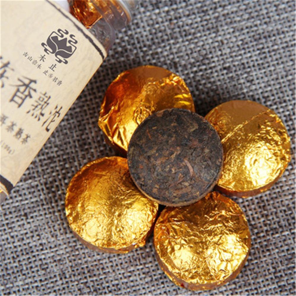 100g Yunnan Ripe Pu-erh Tuocha Canned Natural Herbal Tea Daily Energy Boost