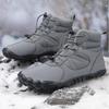 Fashion Cotton Shoes Barefoot Boots Women Winter Snow Boots for Men Plush Warm Ankle Shoes Non-slip Outdoor Waterproof Hiking Shoes