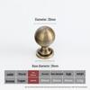 Antique Bronze Yellow Brass Cabinet Handle: Modern, Simple, Round Drawer Pull