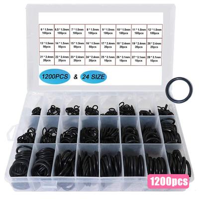 Universelles 1200-teiliges Dichtring-Set Nitrilkautschuk O-Ring Dichtung Dichtring Dicke 1,5 mm 2,4 mm 3,1 mm