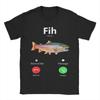 Unisex Cotton TShirt Fish Call Reminder Message Reject Answer Phone Fish Pattern Awesome Short Sleeve Top Women And Men Tshirt