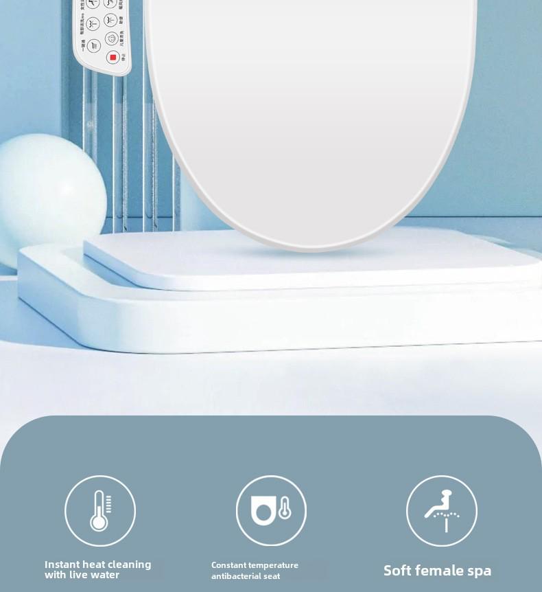Intelligent Auto-sterilizing Heated Toilet Seat with Washing & Drying Functions