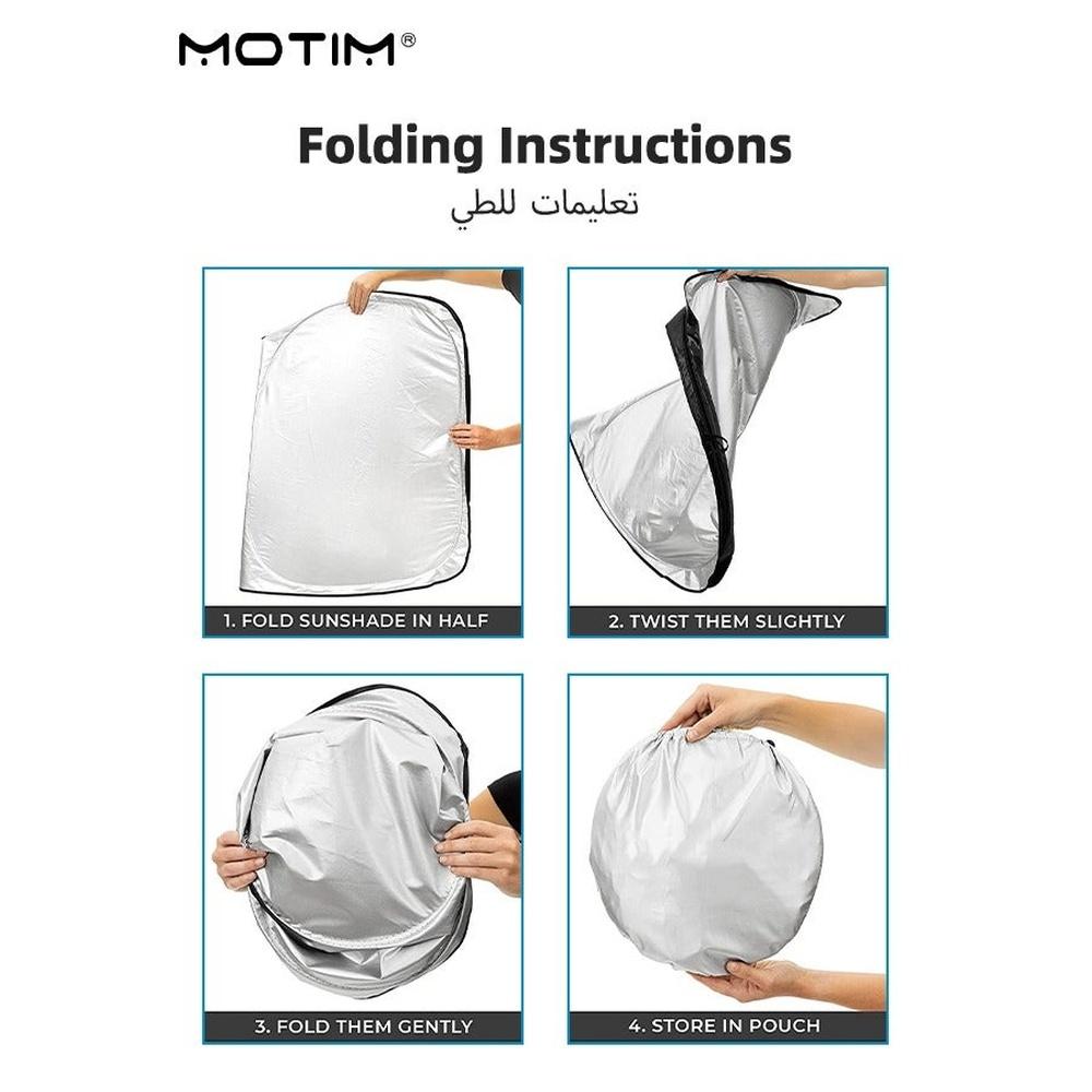 Foldable Car Windshield Sunshade for Tesla Model Y/ 3/ S Folding Sun Visor Protector with Storage Pouch Heat Insulation Cover Heat Blocking Shades Sh