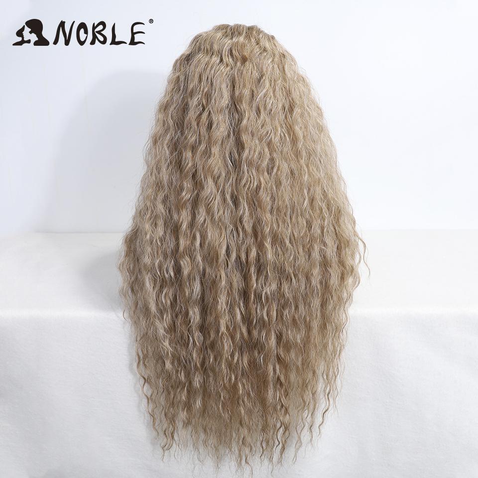 Noble Lace Front Wig Cosplay Curly Wig 30 Inch Lace Part Wig Baby Hair Lace Wig For Women Blonde Wig Synthetic Lace Front Wig