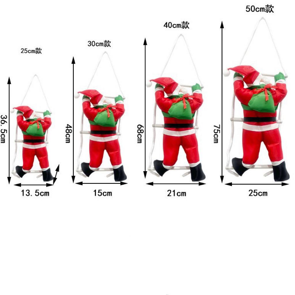 Vánoční lezoucí Santa lano dekorace sváteční dekorace ozdoba panenka Santa pro vánoční stromek slavnostní dekorace domácí párty potřeby