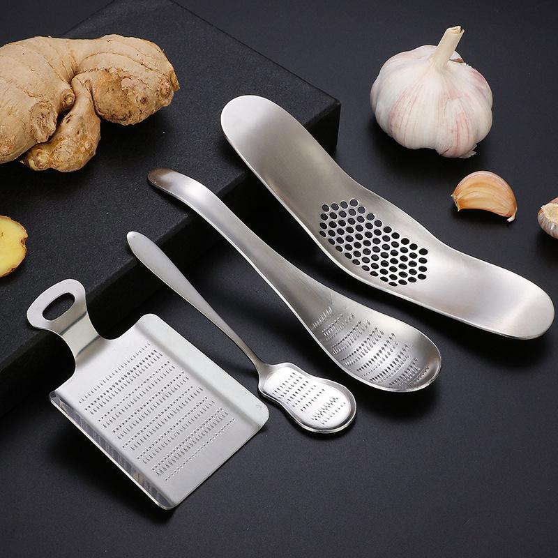 Ginger Grater Wasabi Grater Crusher Stainless Steel Garlic Grinder Kitchen Fruit Root Vegetables Ginger Grinding Tool