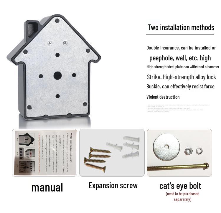 Dual-Access Combination Lock Key Box for Homes & Construction Sites