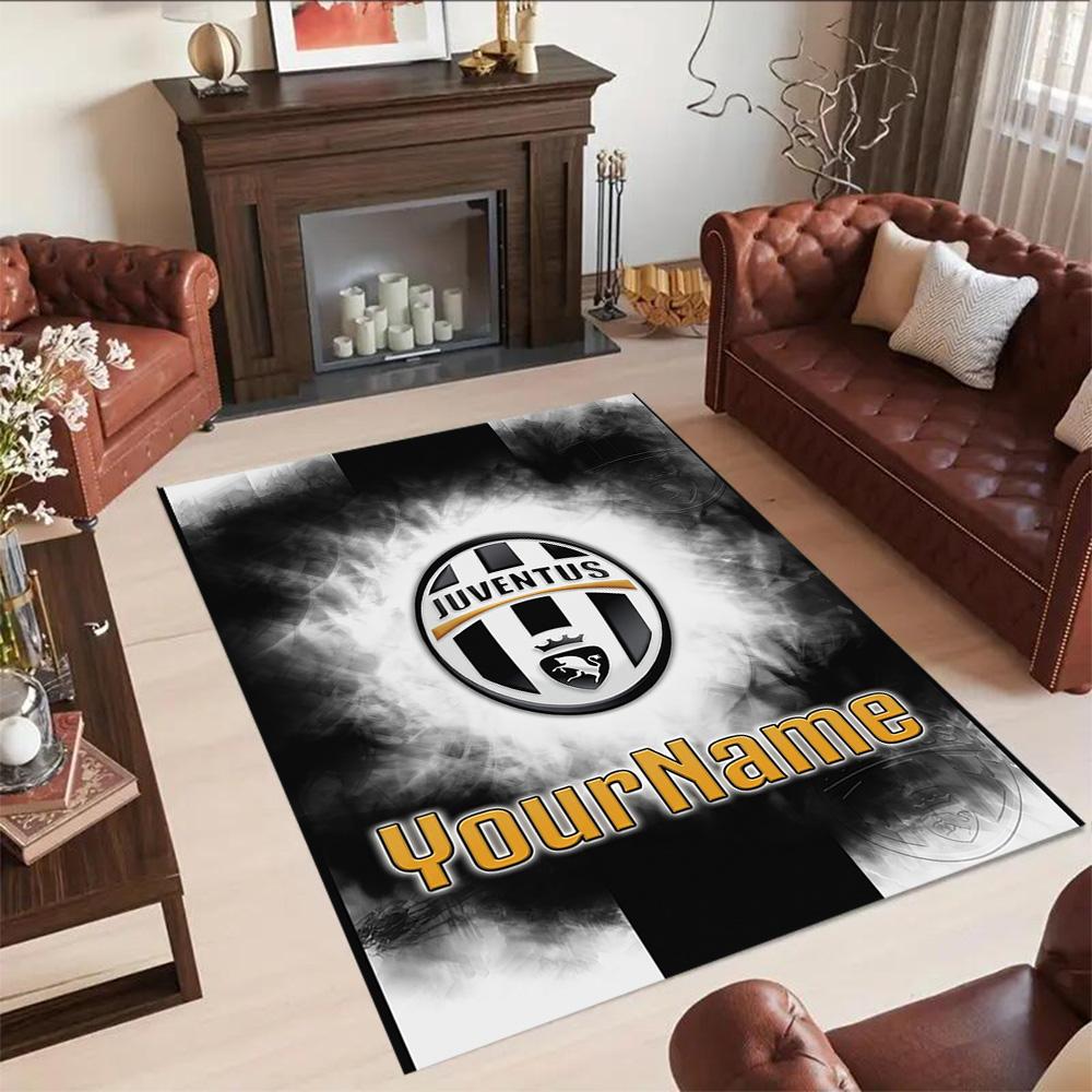 Juventus Personalized Name Area Rug Design for Balcony Foyer Decorate room Dormitory Antislip Carpet Office home decor