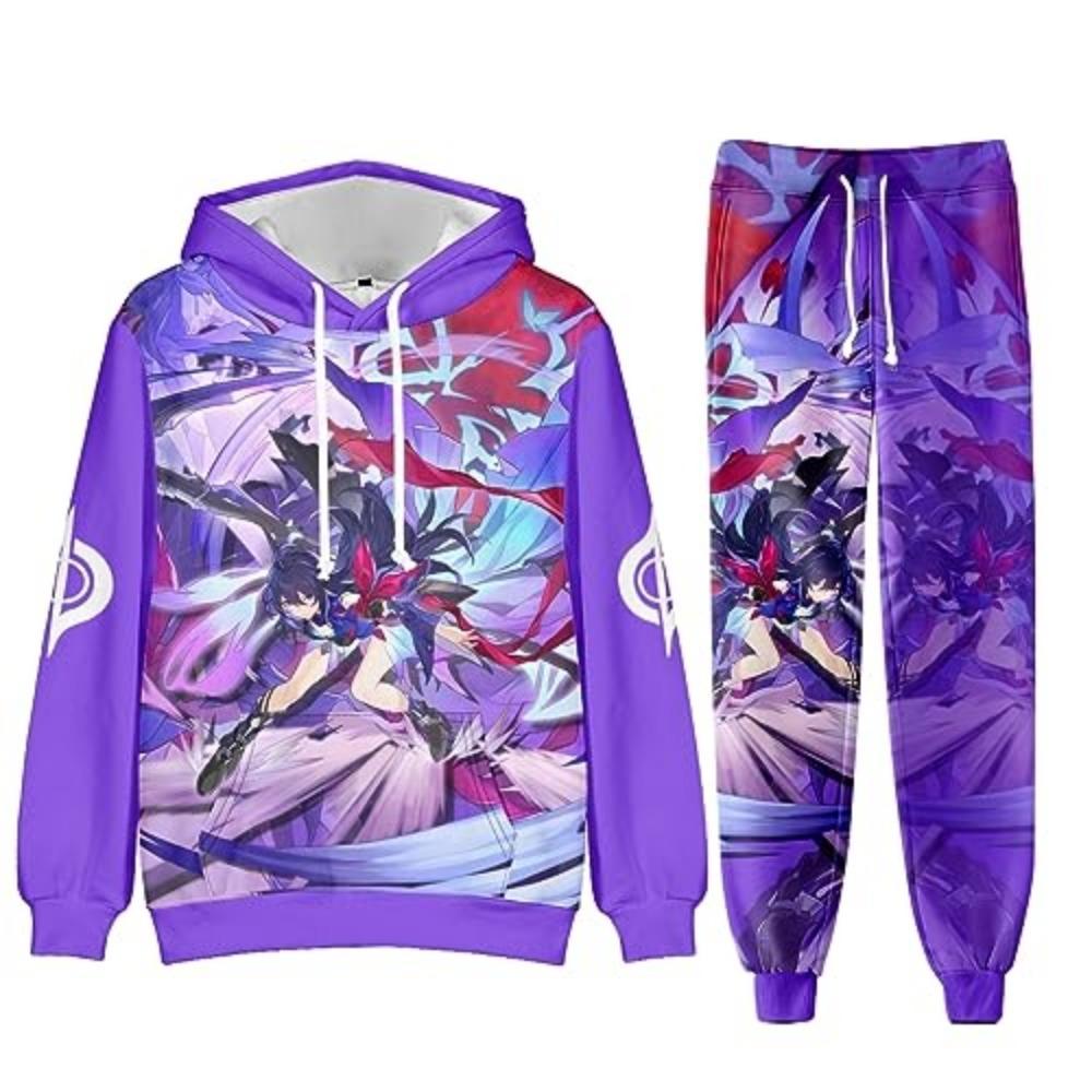 

Аниме Хонкай: Star Rail Толстовки Штаны Комплекты 3D Принт Мужские Женские Толстовка Спортивный костюм Наряды Мужское Пальто Худи Пуловер Костюм из 2 предметов L