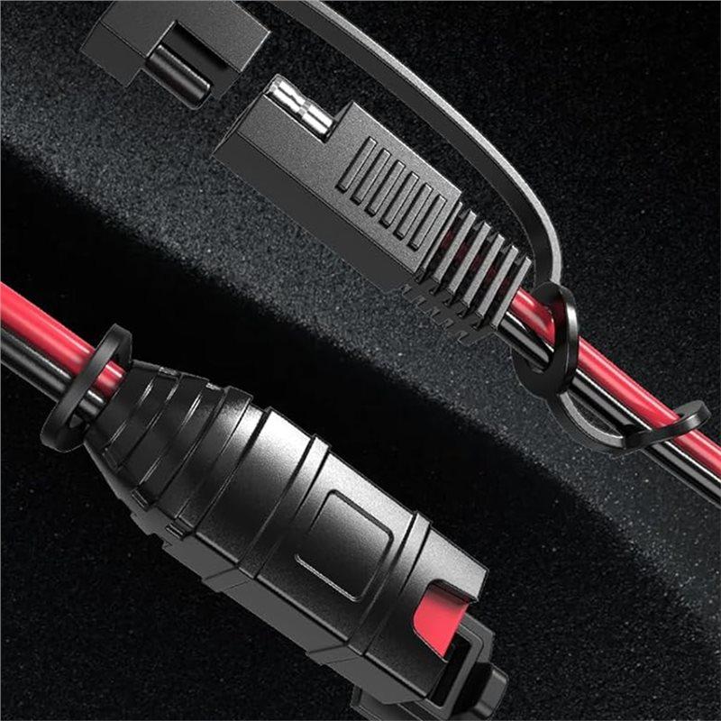 2er-Pack 1FT SAE-Verlängerungskabel für NOCO Genius Smart-Batterieladegeräte, 14AWG Heavy Duty SAE-Steckerkabel, Für Auto