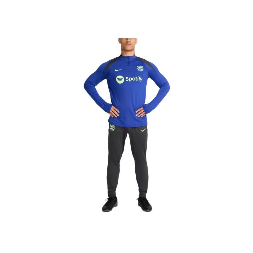 Nike Dri-Fit FW24 Strike Third FC Barcelona Series Outdoor Casual Sportsovní Pulovr Dlouhý Rukáv Fotbalové Tričko Pánské topy Modrá FQ2620-418