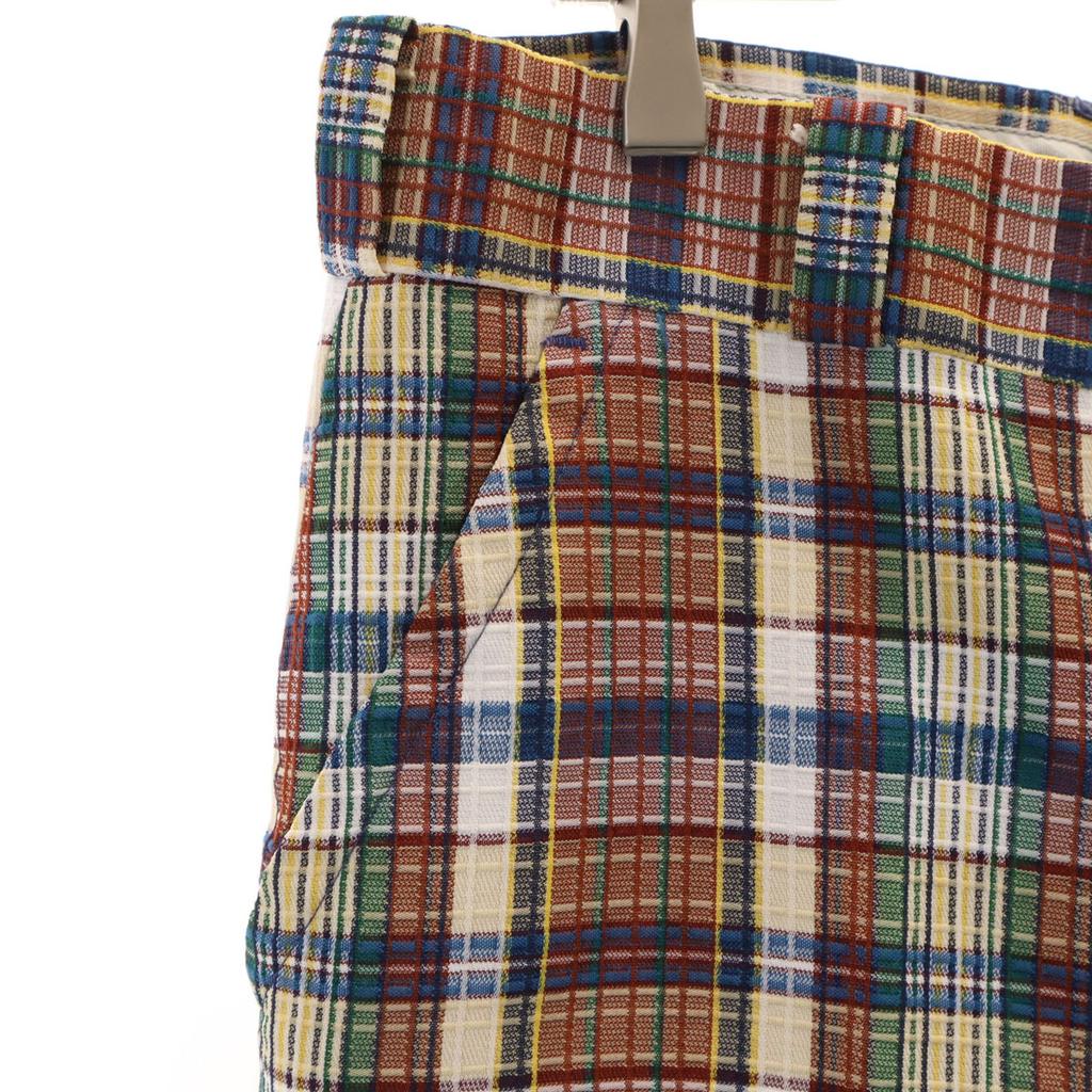 70s Vintage Check Pattern Slacks Pants Multi TALON ZIP Men's Used