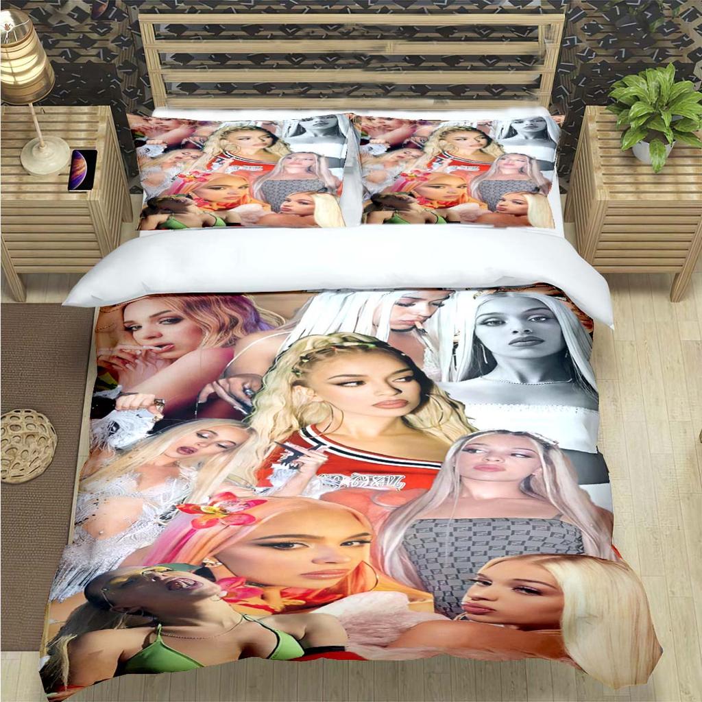 Fashion Spain Female Singer B-Bad G-Gyal Print Bedding Set Duvet Cover Comforter Bed Youth Kids Girl Boys Luxury Gift