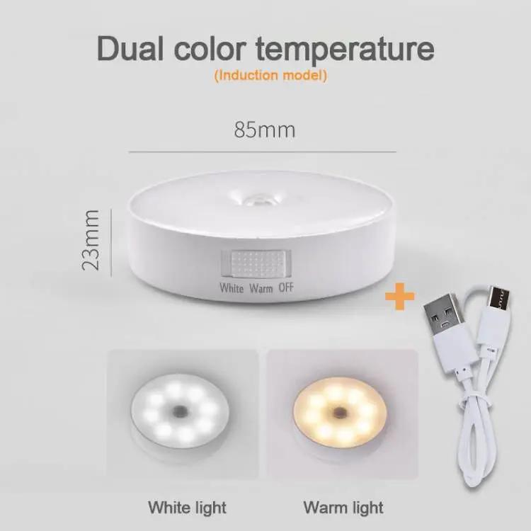 Wireless Night Light PIR Motion Sensor LED Night Light USB Rechargeable Night Lamp For Dormitory Bedroom Wardrobe Staircase