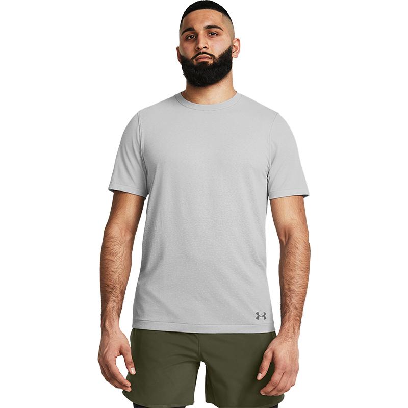 Under Armour Vanish Elite Naadloos Vervagend Effen Kleur Ronde Hals Korte Mouw T-shirt Heren Tops Wit 1385805-100