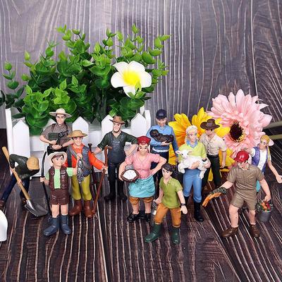 Geschenkaktion Kinderspielzeug Bauernhof Menschenfigur Heimdekoration Simulation Landwirt Landwirtsmenschen Modell