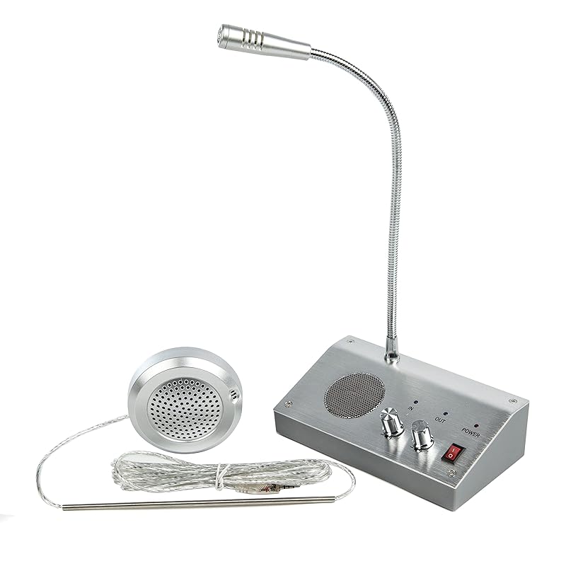 

CYSSJF reception microphone speaker window intercom Counter call system tabletop microphone microphone speaker stand microphone Two-way audio intercom