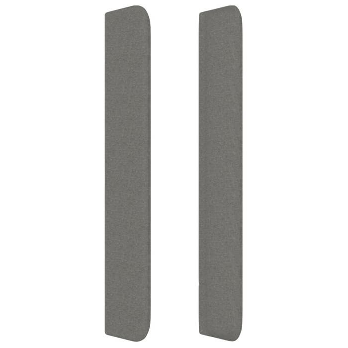 Maison Exclusive - Tête de lit avec oreilles Gris foncé 83x16x118/128 cm Tissu