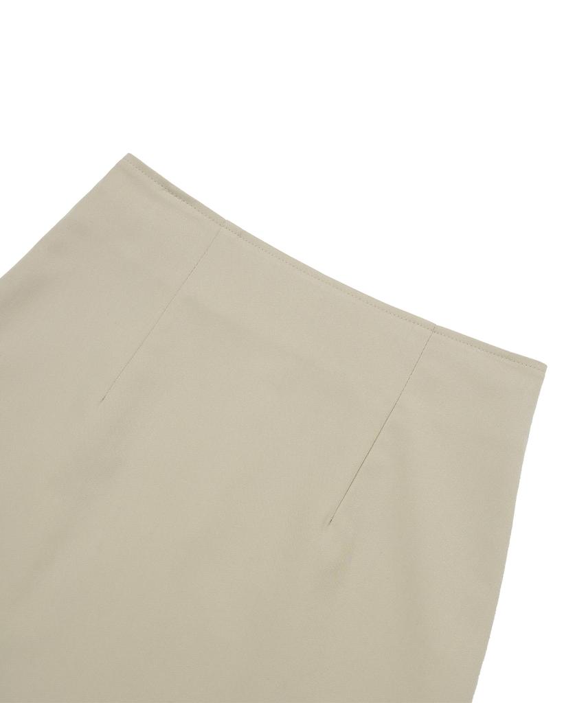 CNVS Pintuck Mini Skirt_Beige