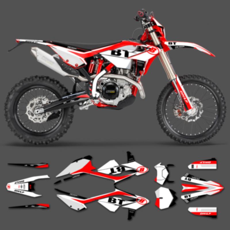 PowerZone Motorcycle Graphics Adhesive Decal Stickers For BETA RR 2023 2024 2025 ENDURO 125 200 250 300RR 350 390 430 480