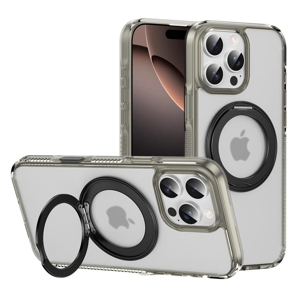 KEYSION Coque de protection pour iPhone 16 Pro Max 16 Plus avec bouton de contrôle tactile et anneau magnétique MagSafe 360, chargement sans fil, mat et transparent