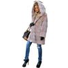 Winter Women's Casual Long Sleeve Solid Cardigans Fuzzy Fleece Outwear Faux Fur Hooded Pockets