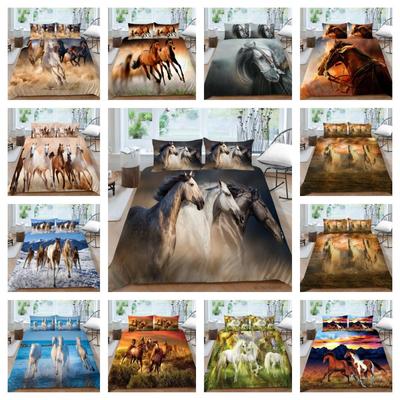 Horse Duvet Cover Set Queen Size Bedding Children Soft Home Textiles Luxury Quilt Cover Breathable Bedding Cover