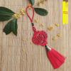 Wooden Tassel Keychain Ornament for Spring Festival - Car Hanging Decoration for Wealth & Prosperity